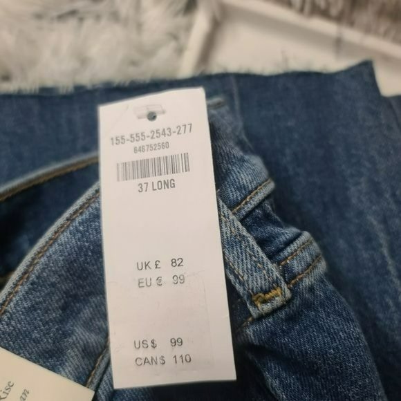 Abercrombie & Fitch Womens High Rise Mom Jeans Dark Wash Size 37 - Picture 8 of 10